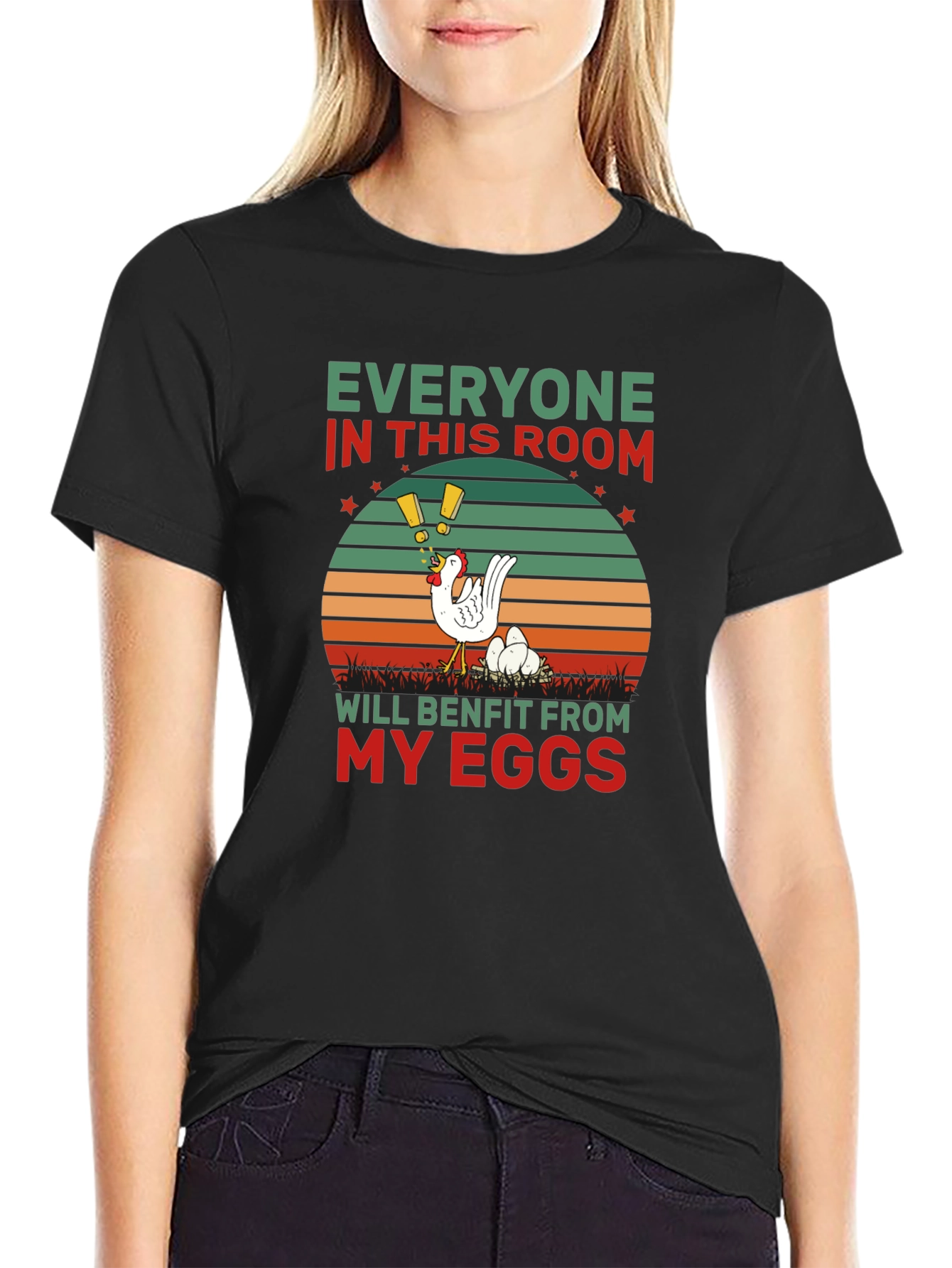 Everyone Benefits Chicken T-Shirt