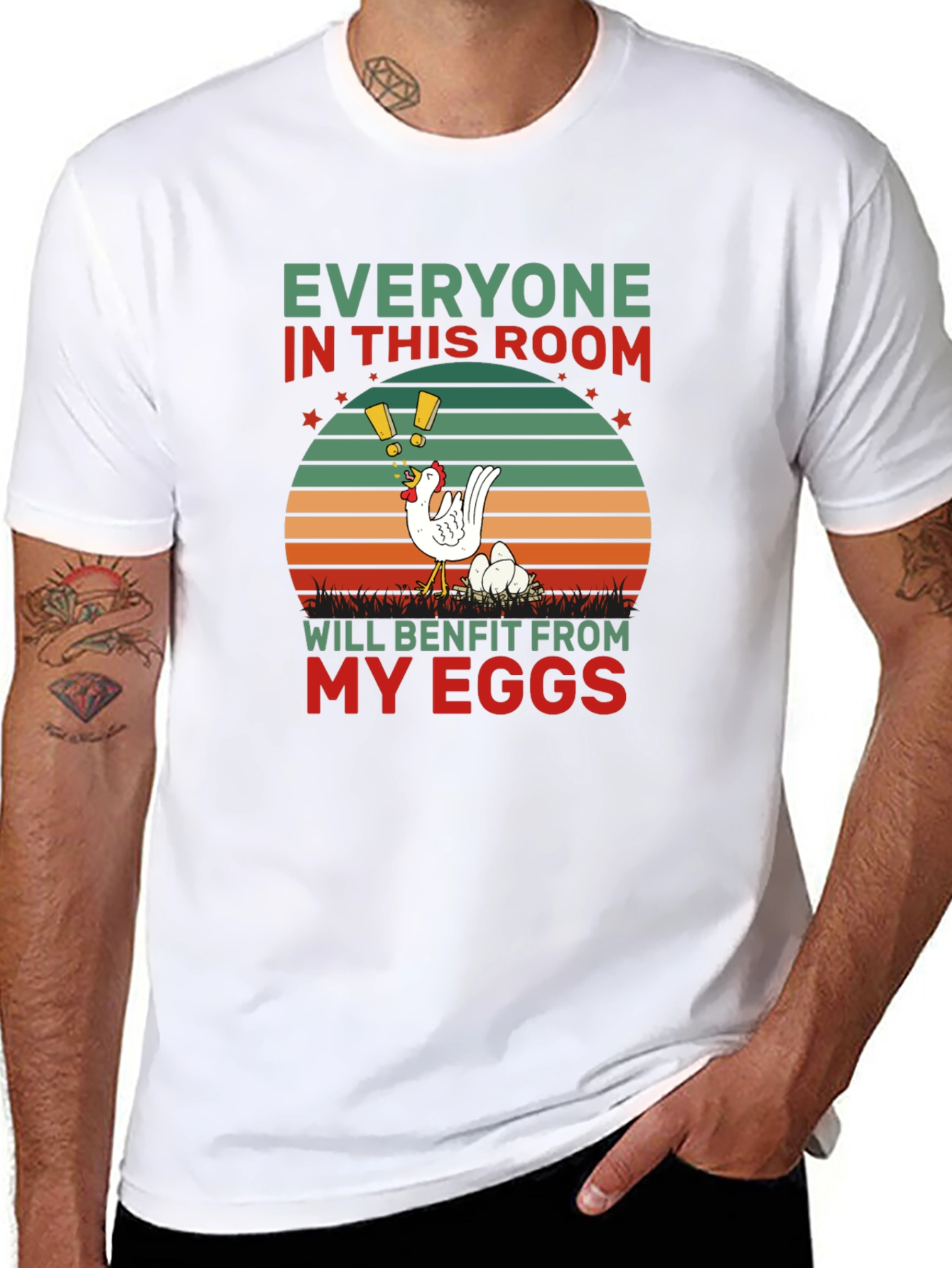 Everyone Benefits Chicken T-Shirt