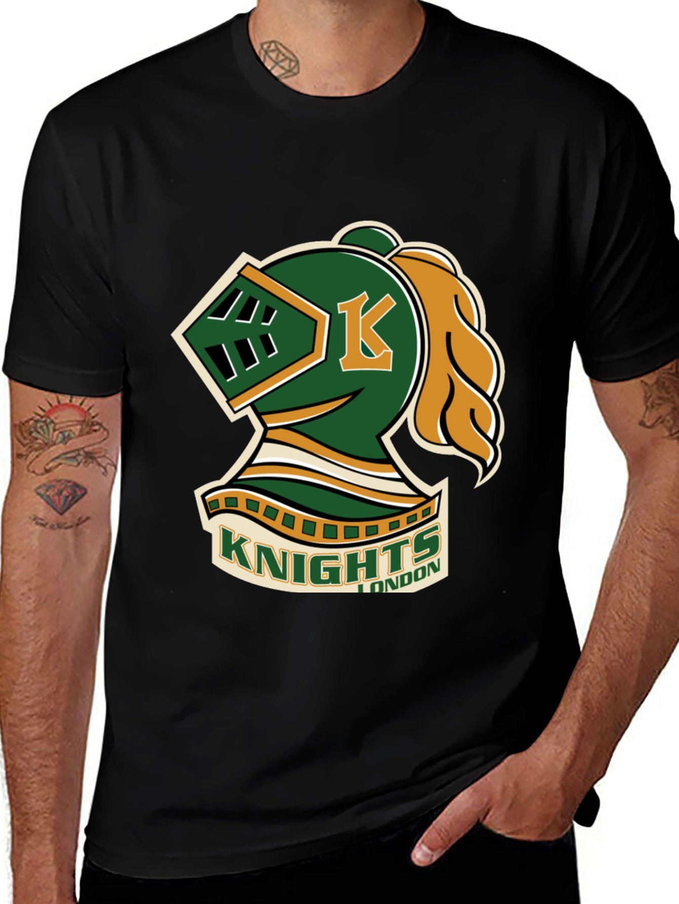 Knights London Graphic T-Shirt - Black