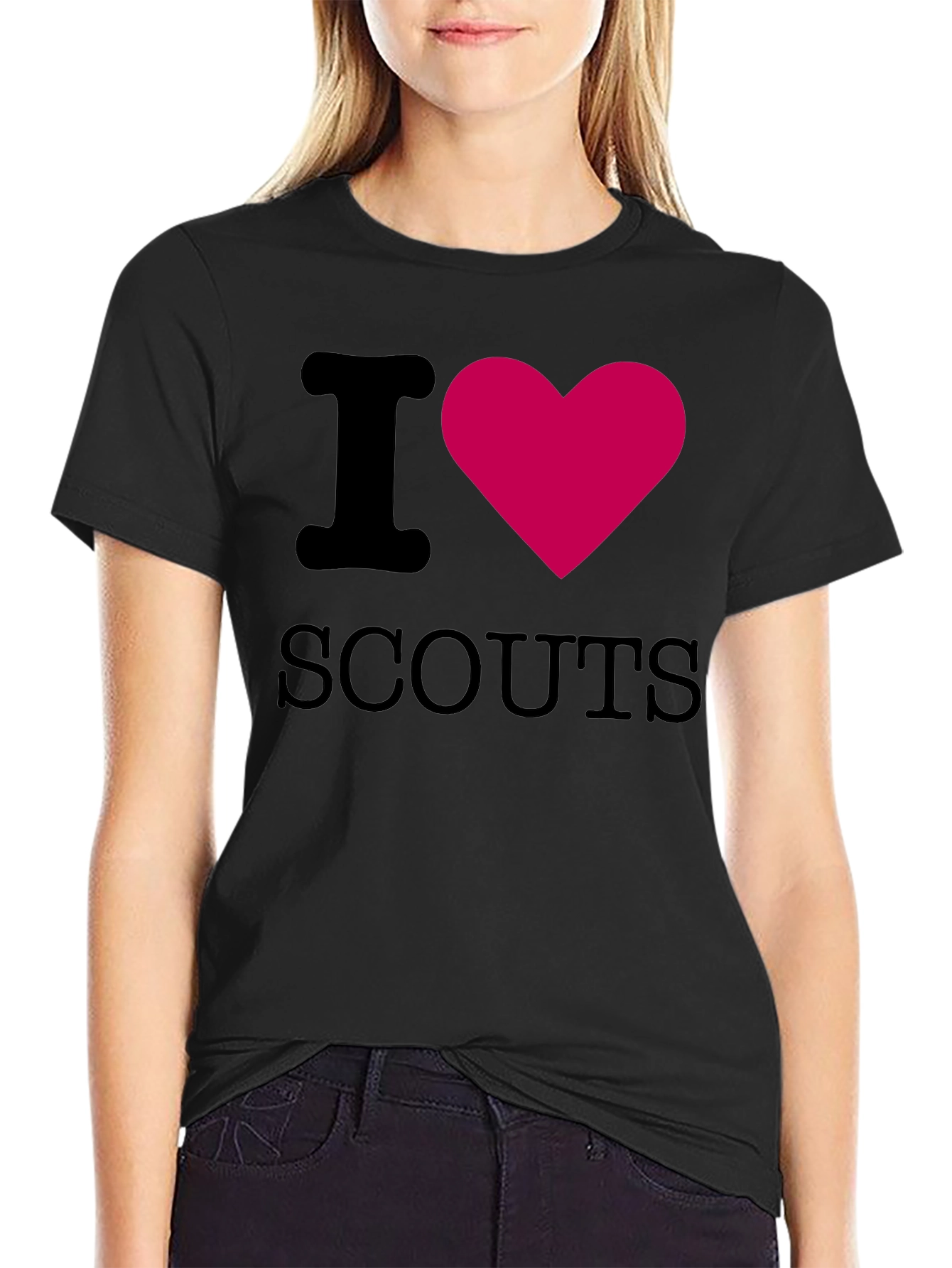 I Heart Scouts Black T-Shirt