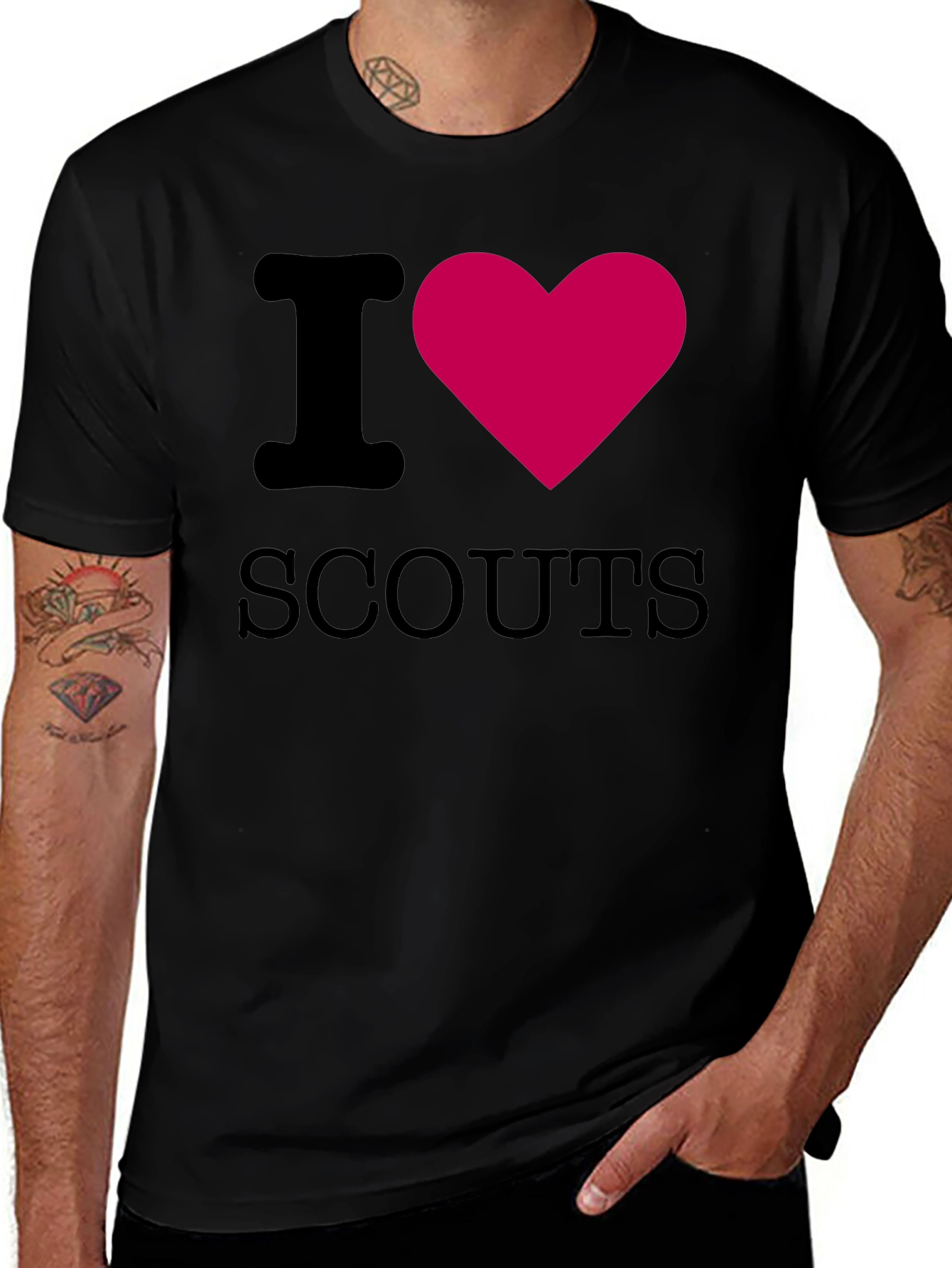 I Heart Scouts Black T-Shirt