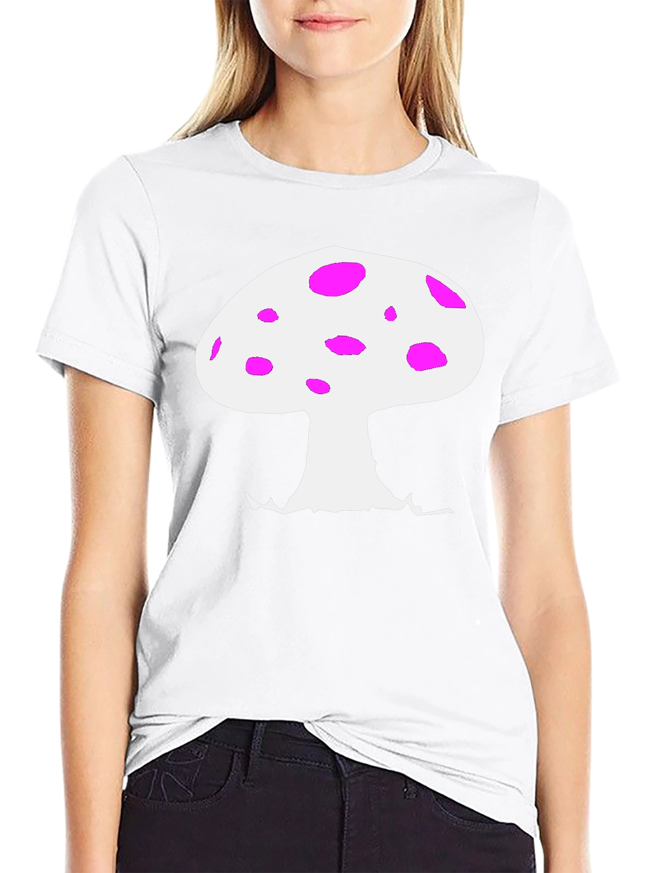 Mushroom Graphic Tee - Black Casual Shirt