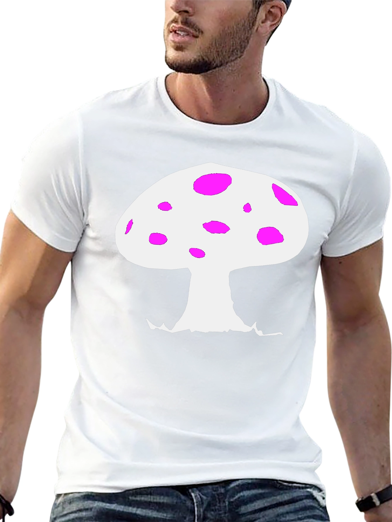 Mushroom Graphic Tee - Black Casual Shirt