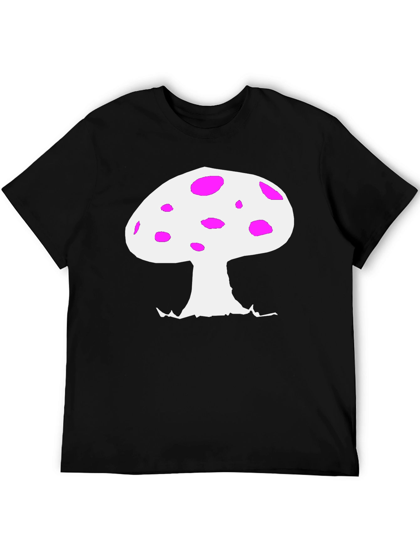 Mushroom Graphic Tee - Black Casual Shirt