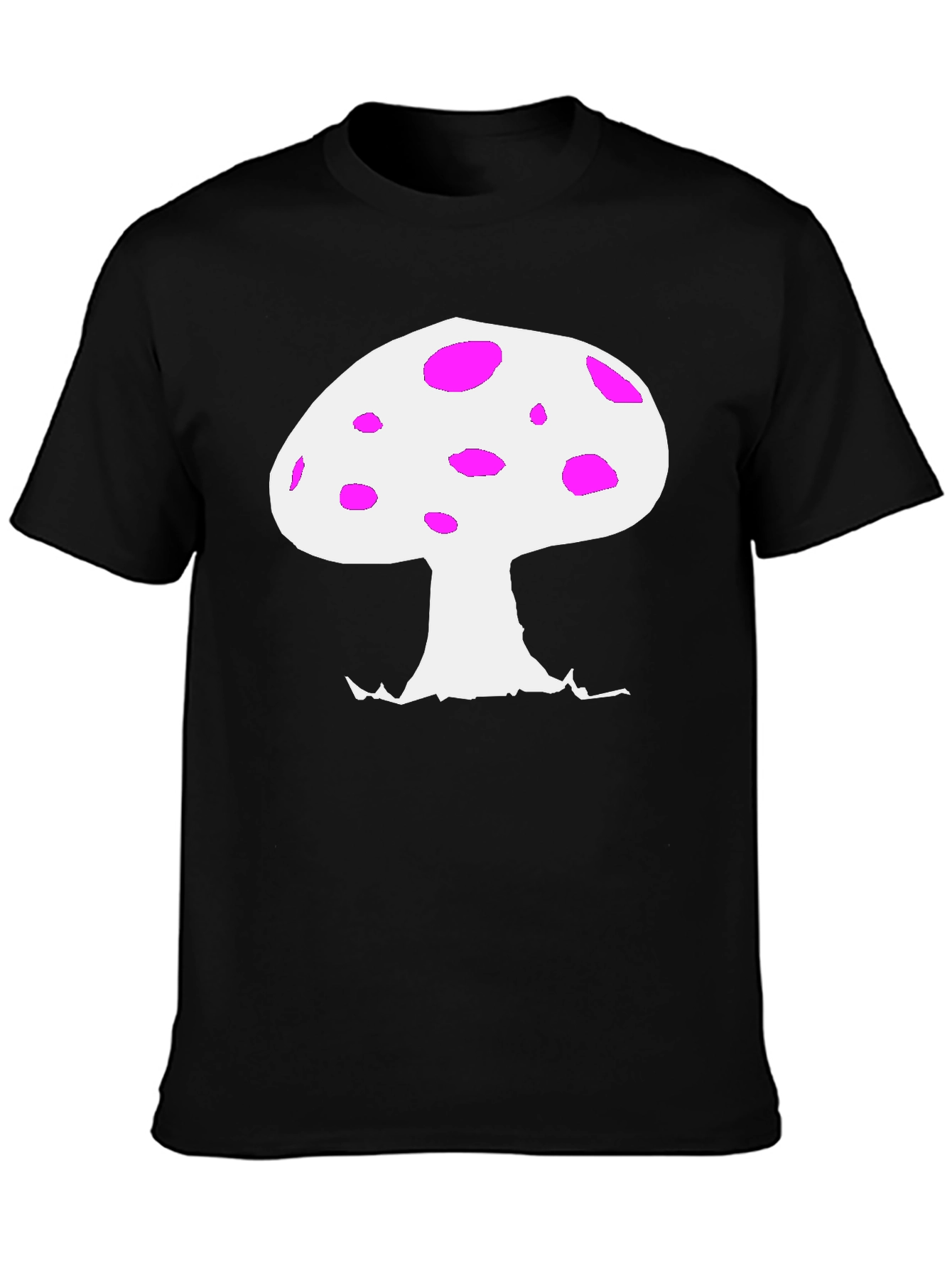 Mushroom Graphic Tee - Black Casual Shirt