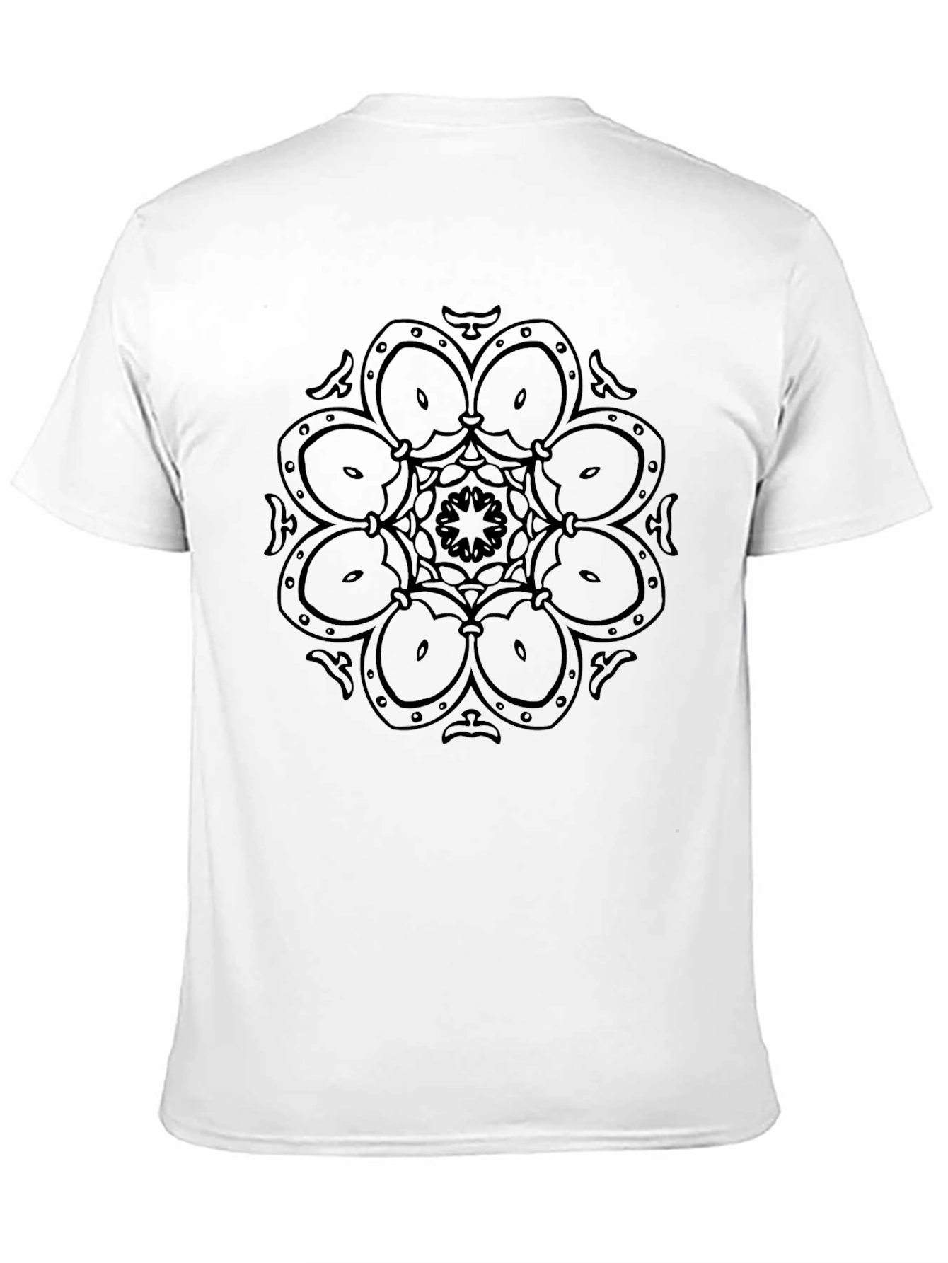 Black Mandala Print T-Shirt