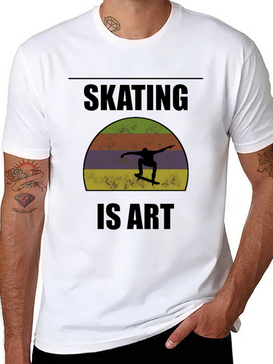 Skating is Art Graphic Tee - Black T-Shirt
