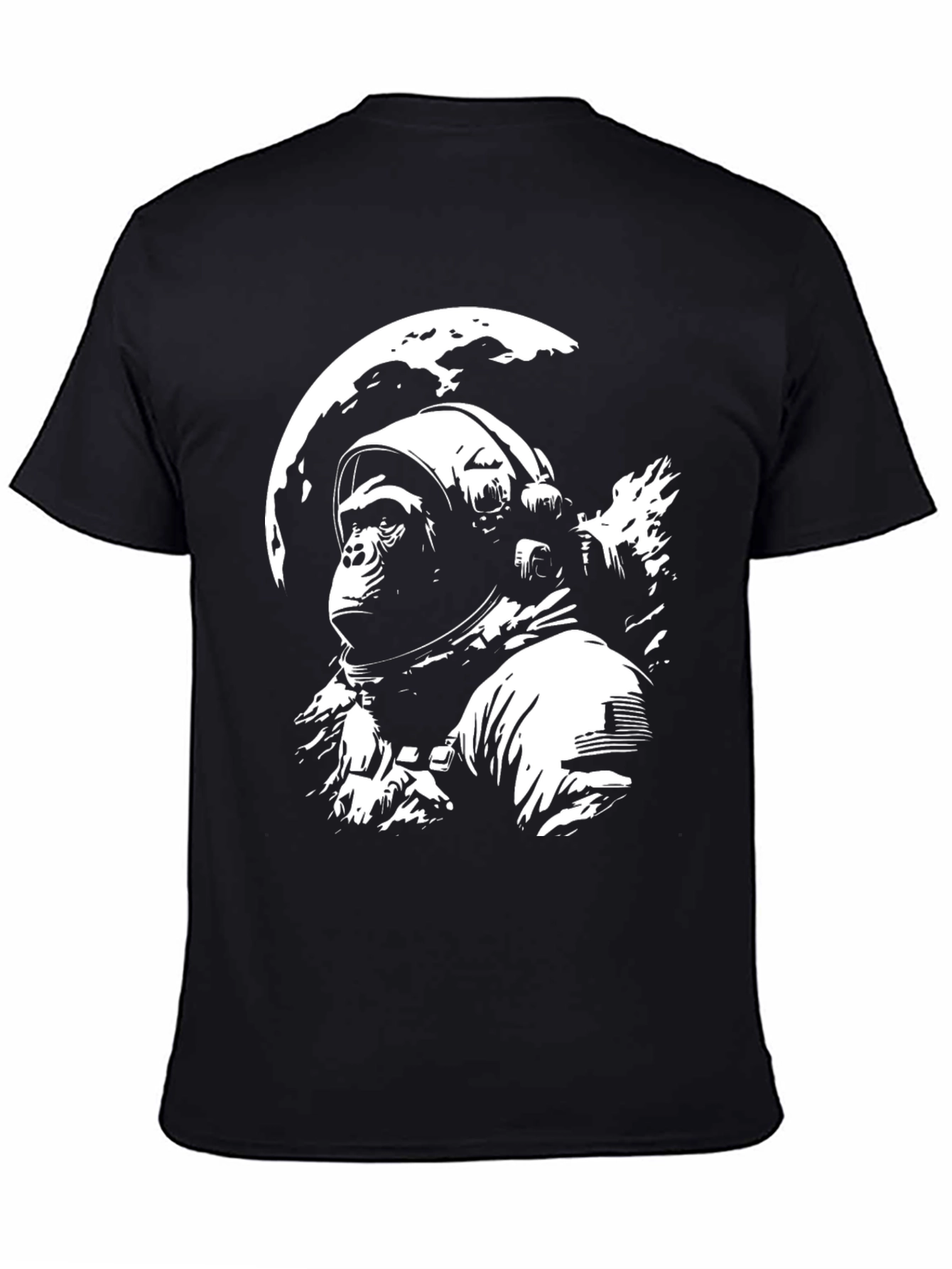 Astronaut Ape Black T-Shirt