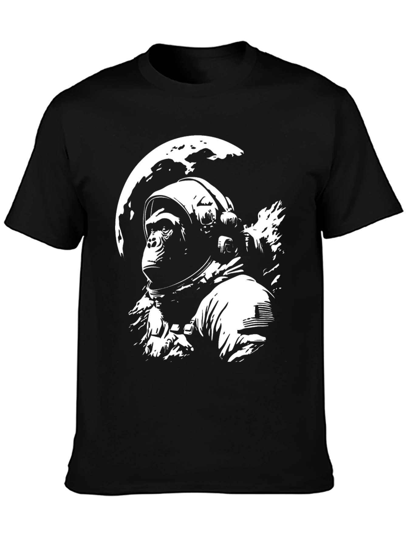 Astronaut Ape Black T-Shirt