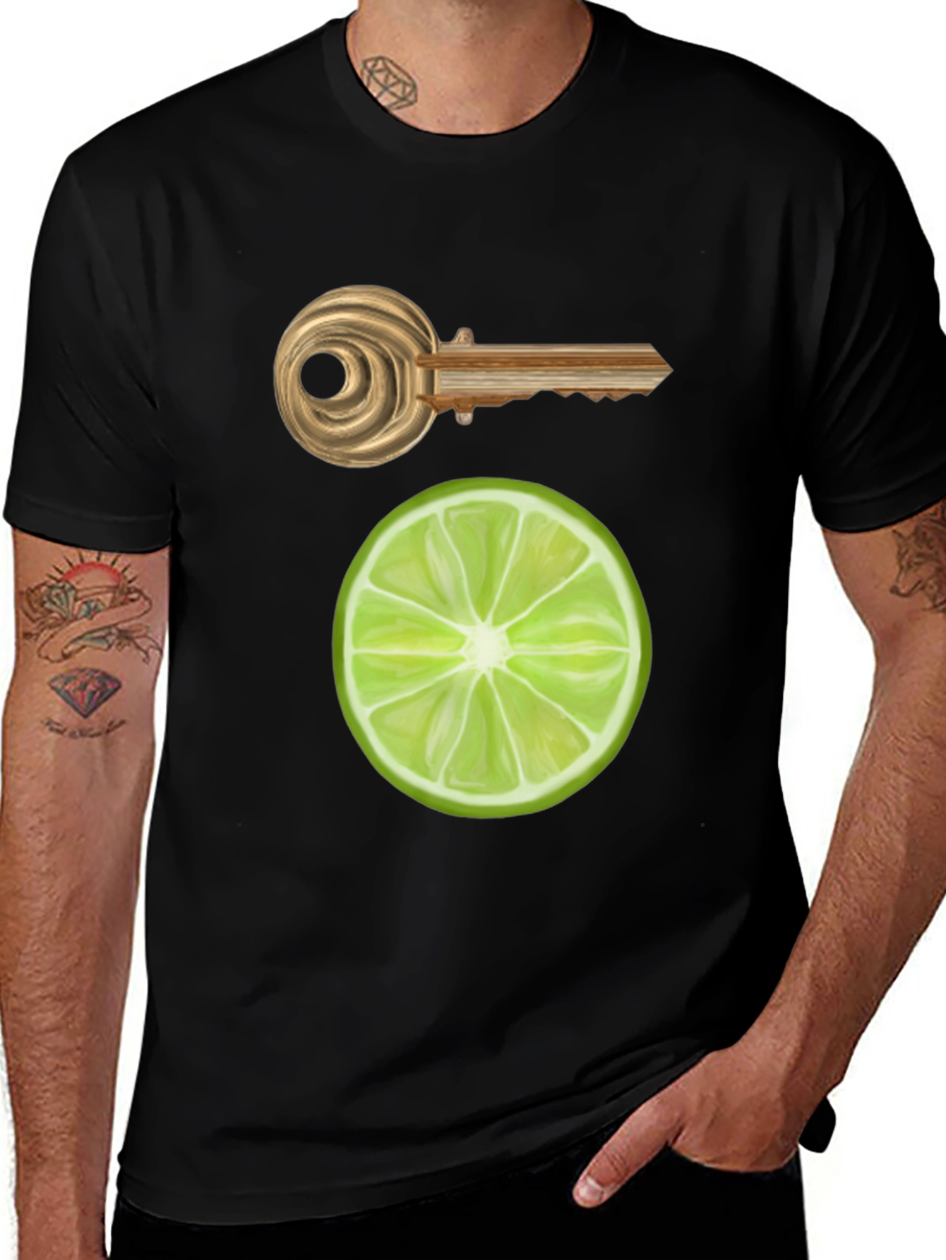 Key Lime Graphic Tee - Novelty Fruit Design