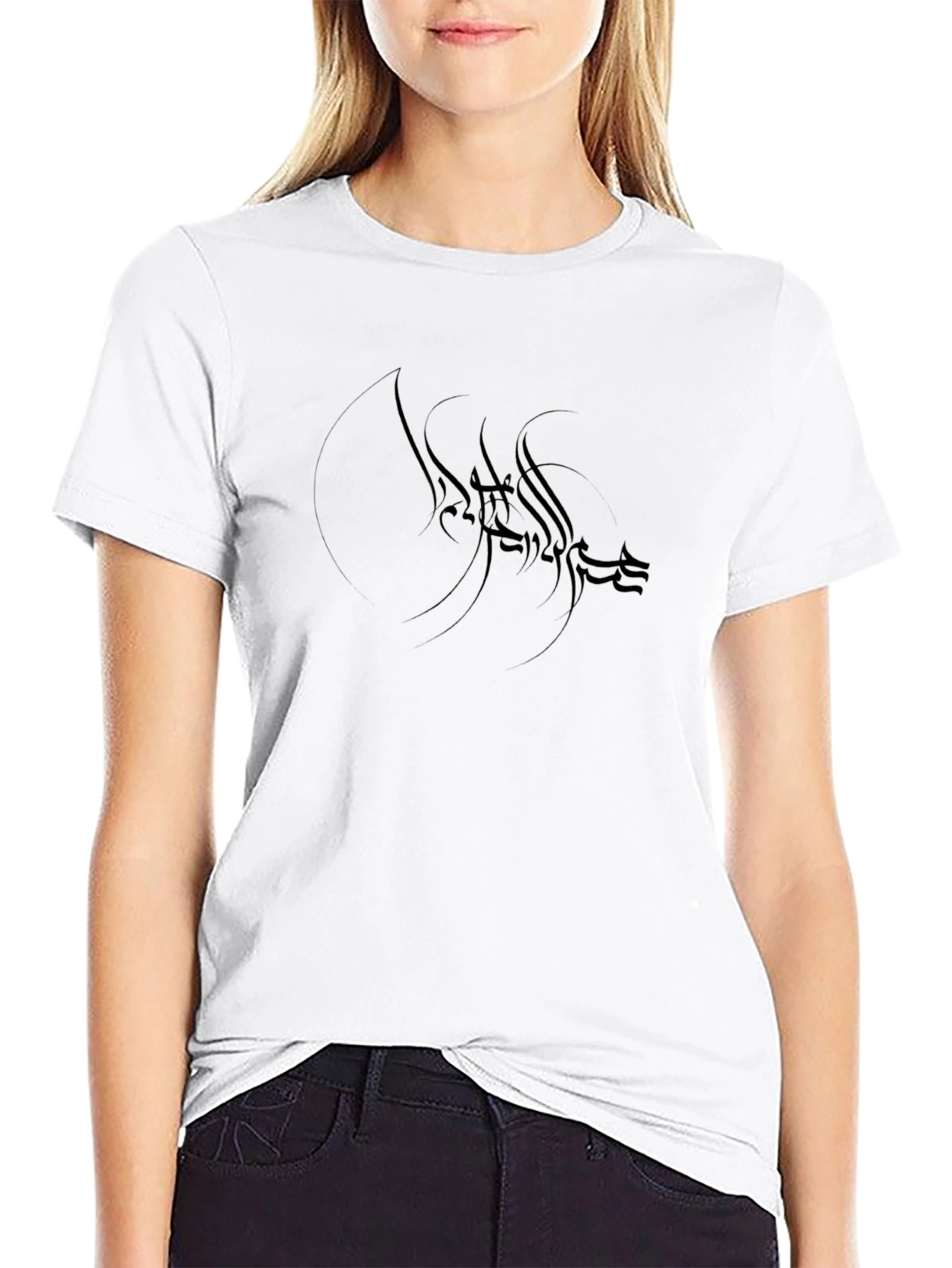 Modern Graphic Black T-Shirt