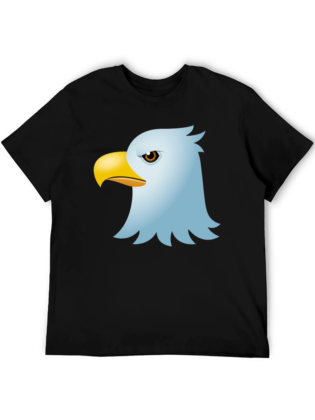 Cool Eagle Graphic Tee - Black Cotton Blend