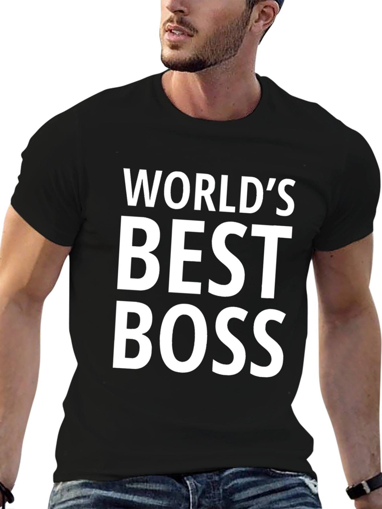 Worlds Best Boss Black T-Shirt
