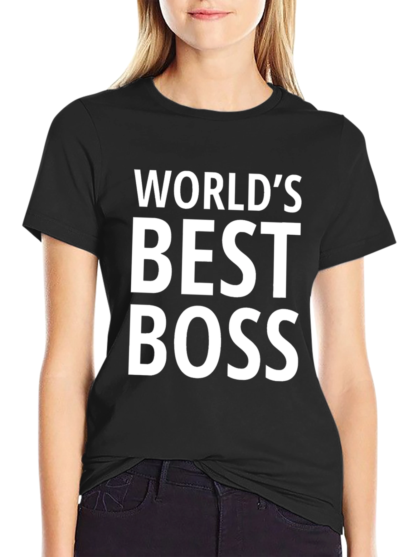 Worlds Best Boss Black T-Shirt