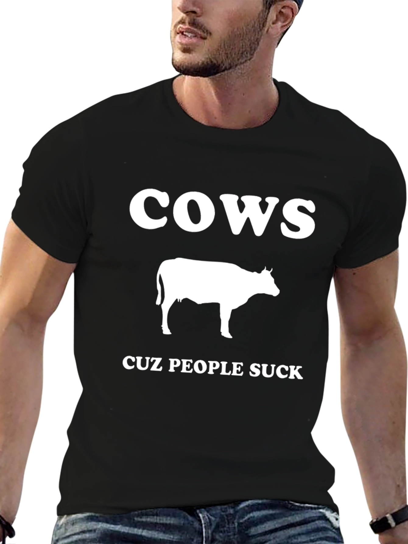 Cows Cuz People Suck Graphic Tee