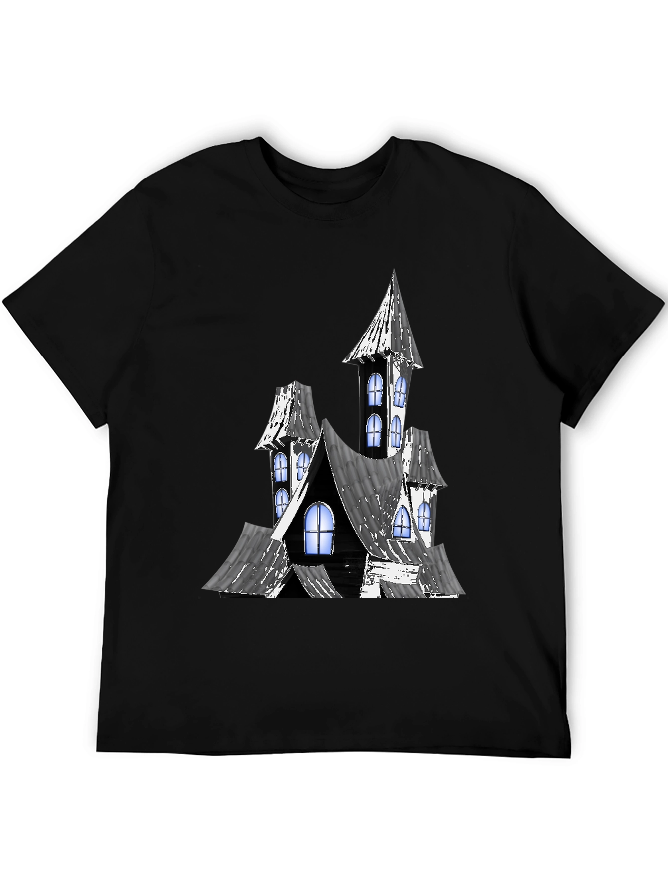 Spooky Mansion Graphic Tee - Halloween Ready