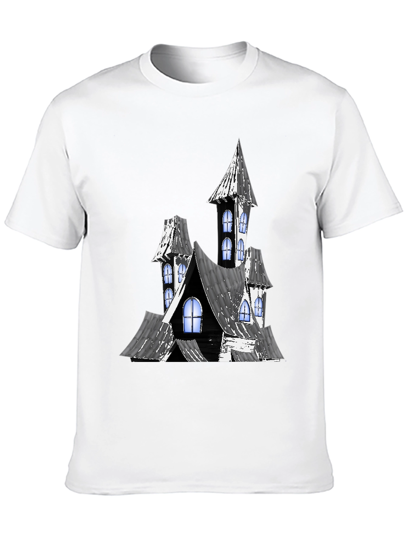 Spooky Mansion Graphic Tee - Halloween Ready
