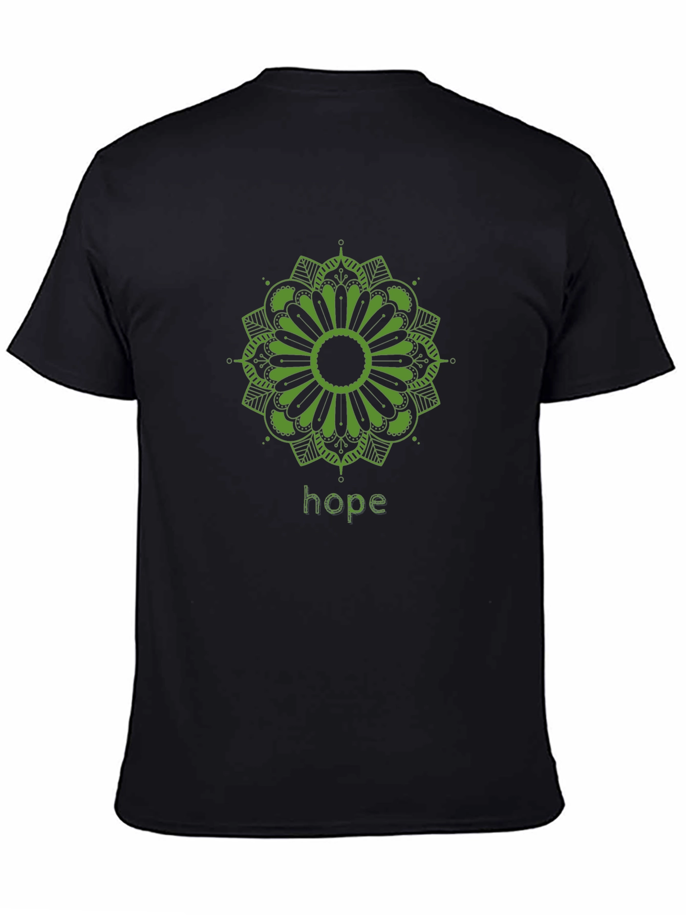 Hope Mandala Graphic T-Shirt - Black