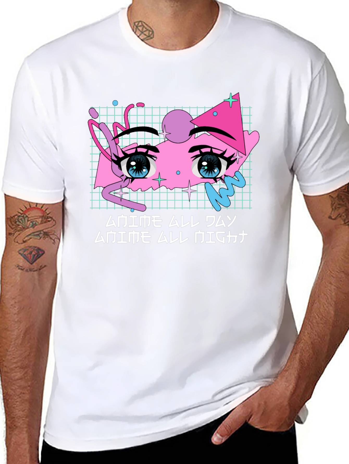 Anime All Night Graphic Tee