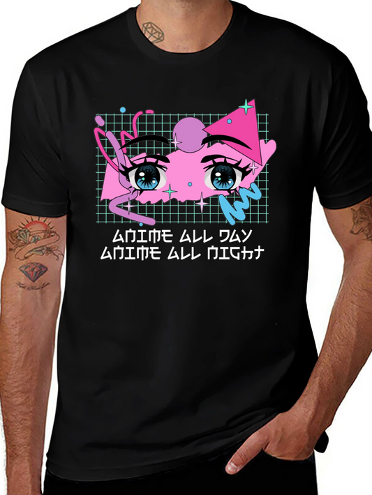 Anime All Night Graphic Tee