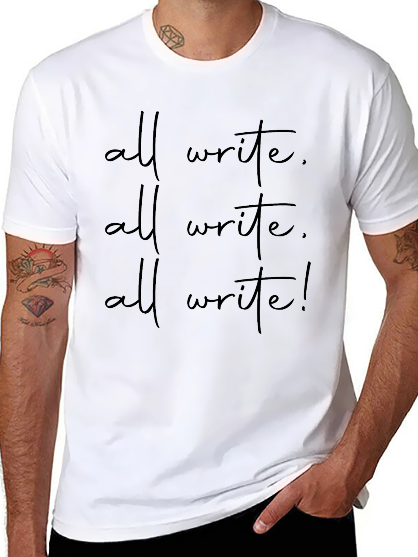 All Write Black Graphic Tee - Motivational