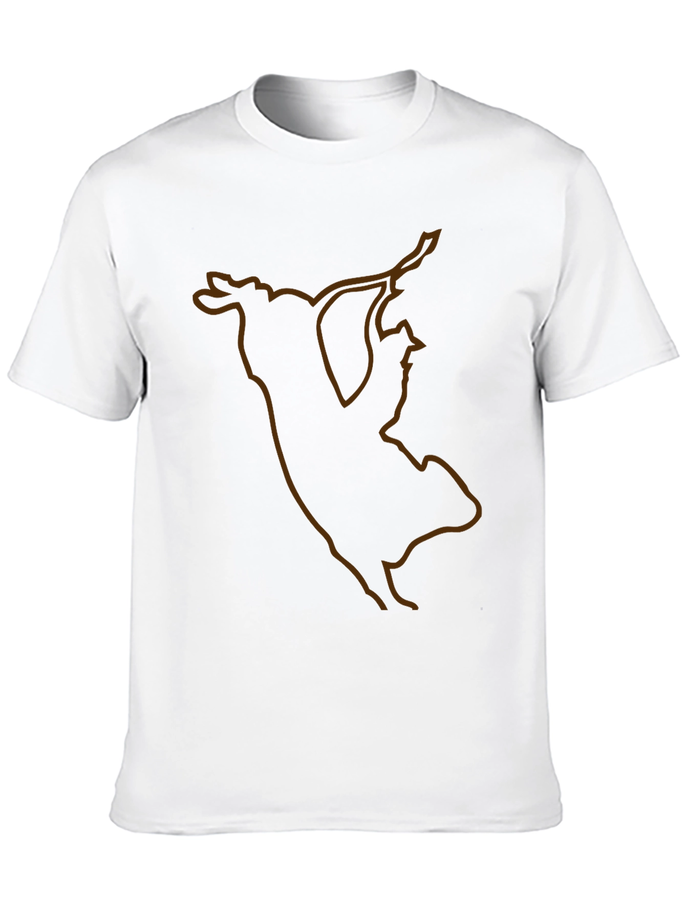 Unique Bull Silhouette Graphic Tee - Black