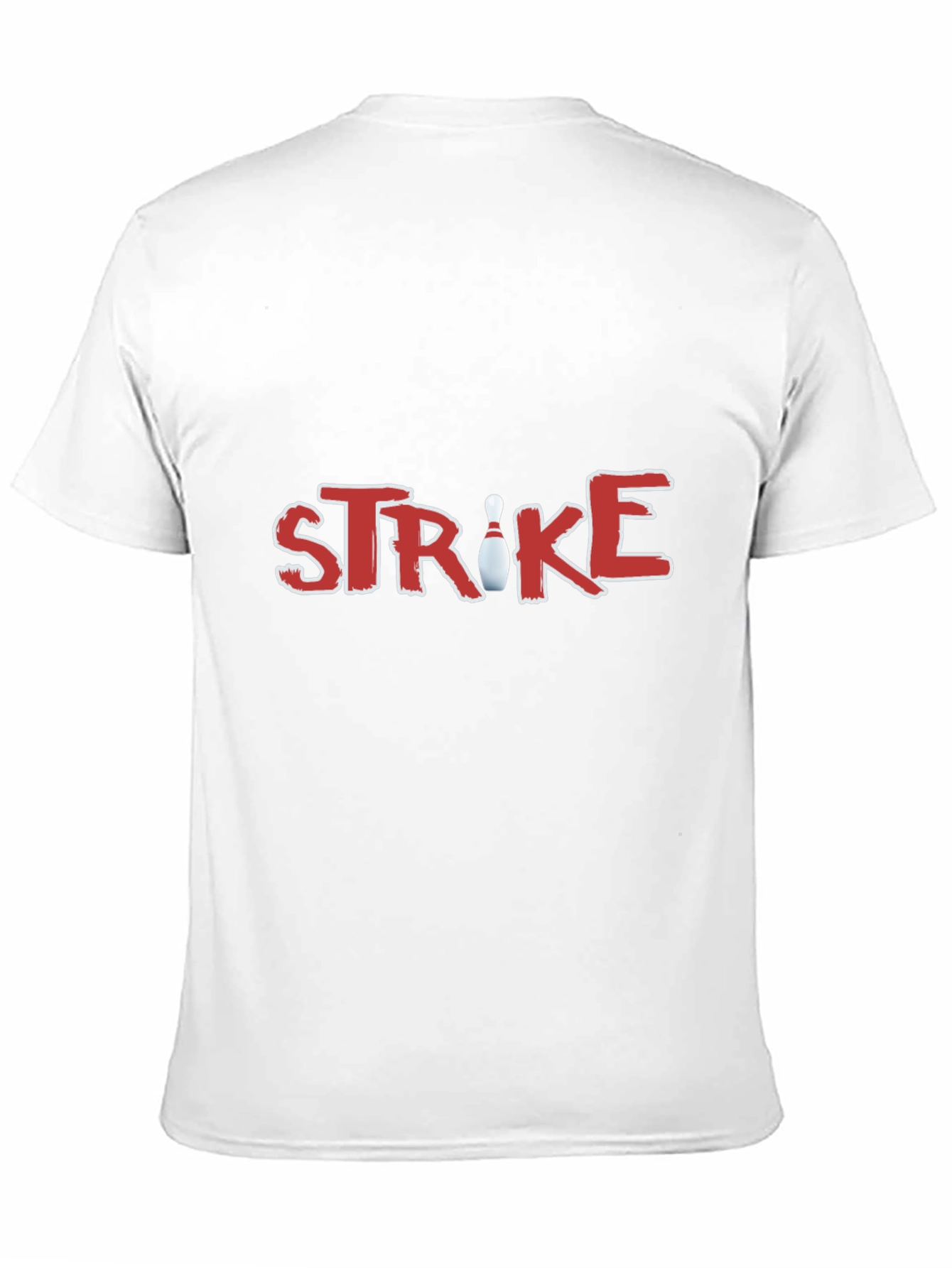 Strike Bowling T-Shirt - Red Graphic Print