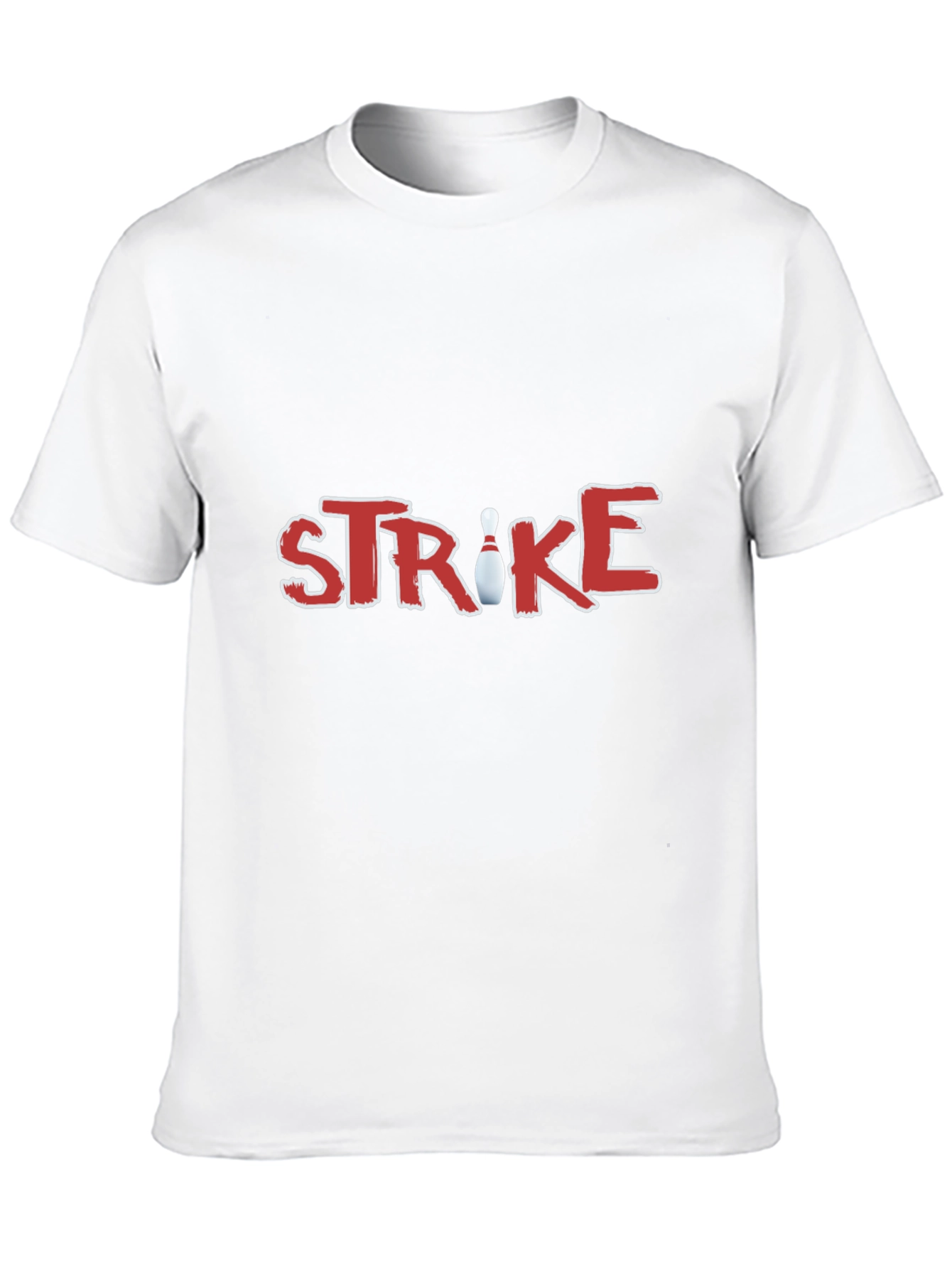 Strike Bowling T-Shirt - Red Graphic Print