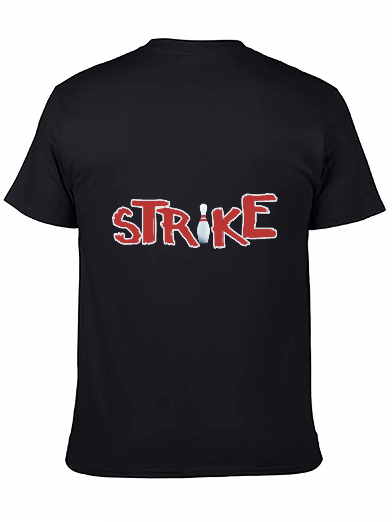 Strike Bowling T-Shirt - Red Graphic Print