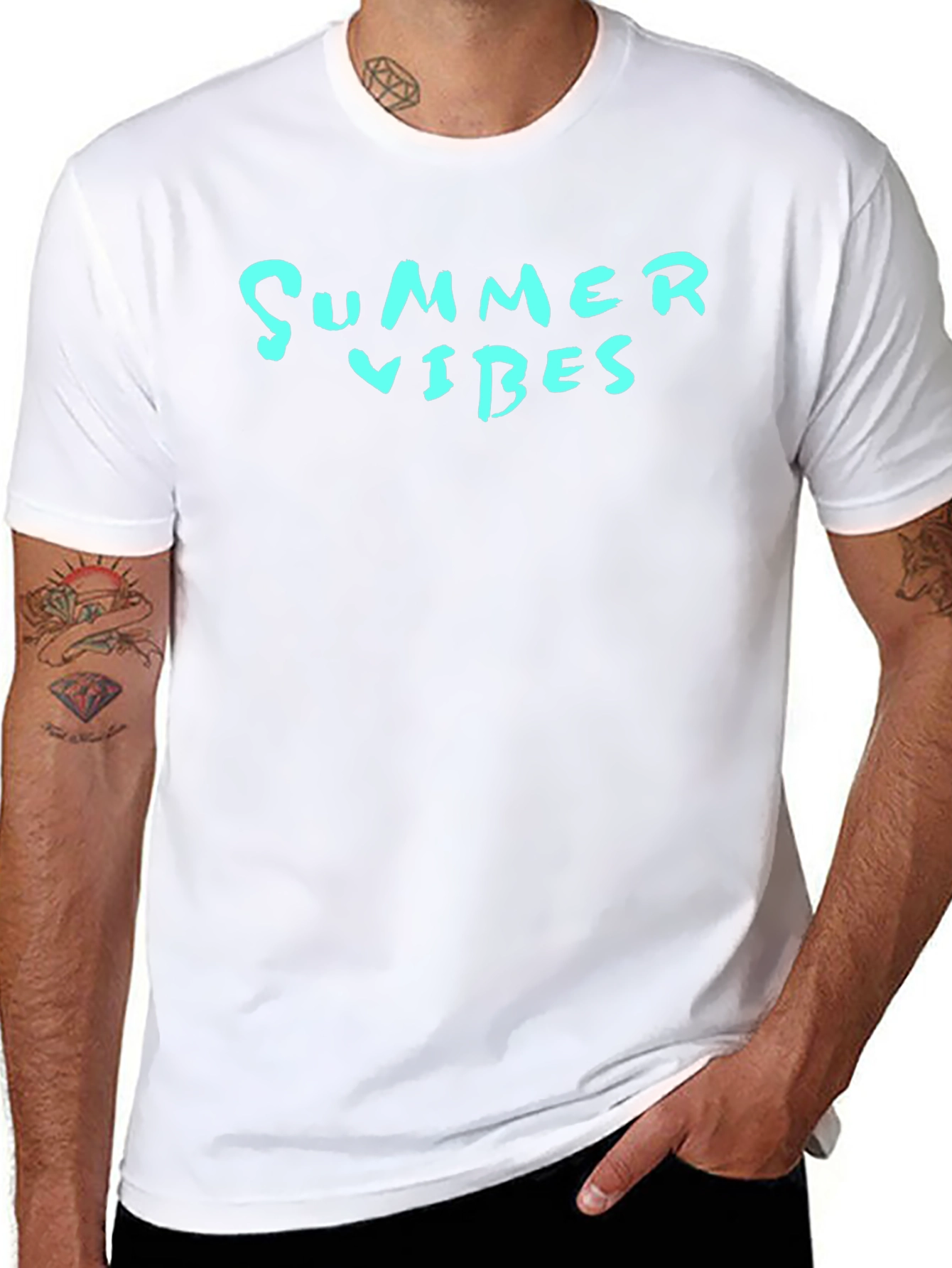 Summer Vibes Black Graphic Tee
