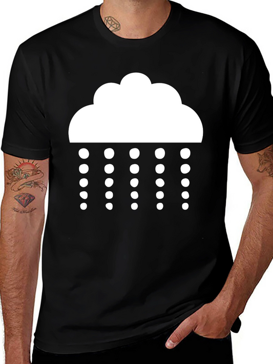 Rainy Day Black T-Shirt - Weather Icon Tee