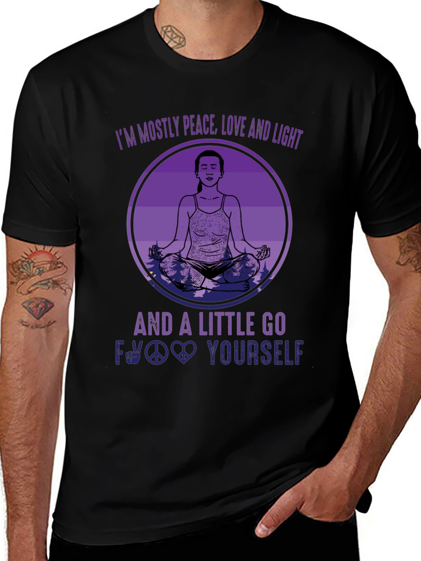 Peace Love Light Funny T-Shirt