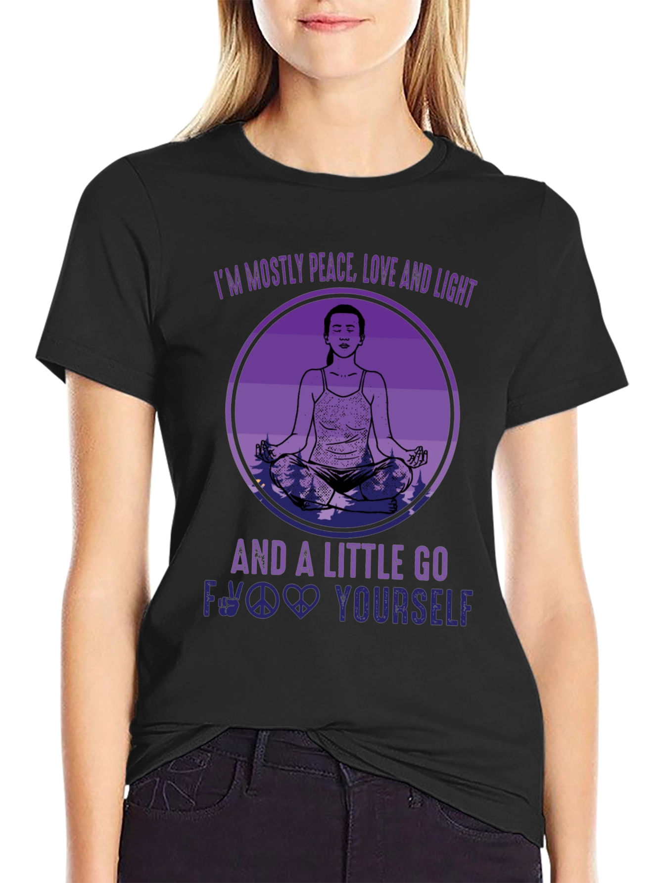 Peace Love Light Funny T-Shirt
