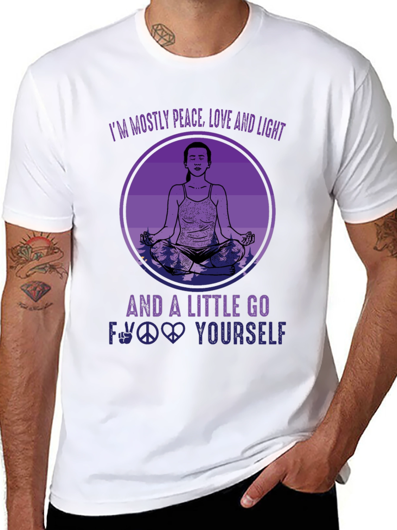Peace Love Light Funny T-Shirt
