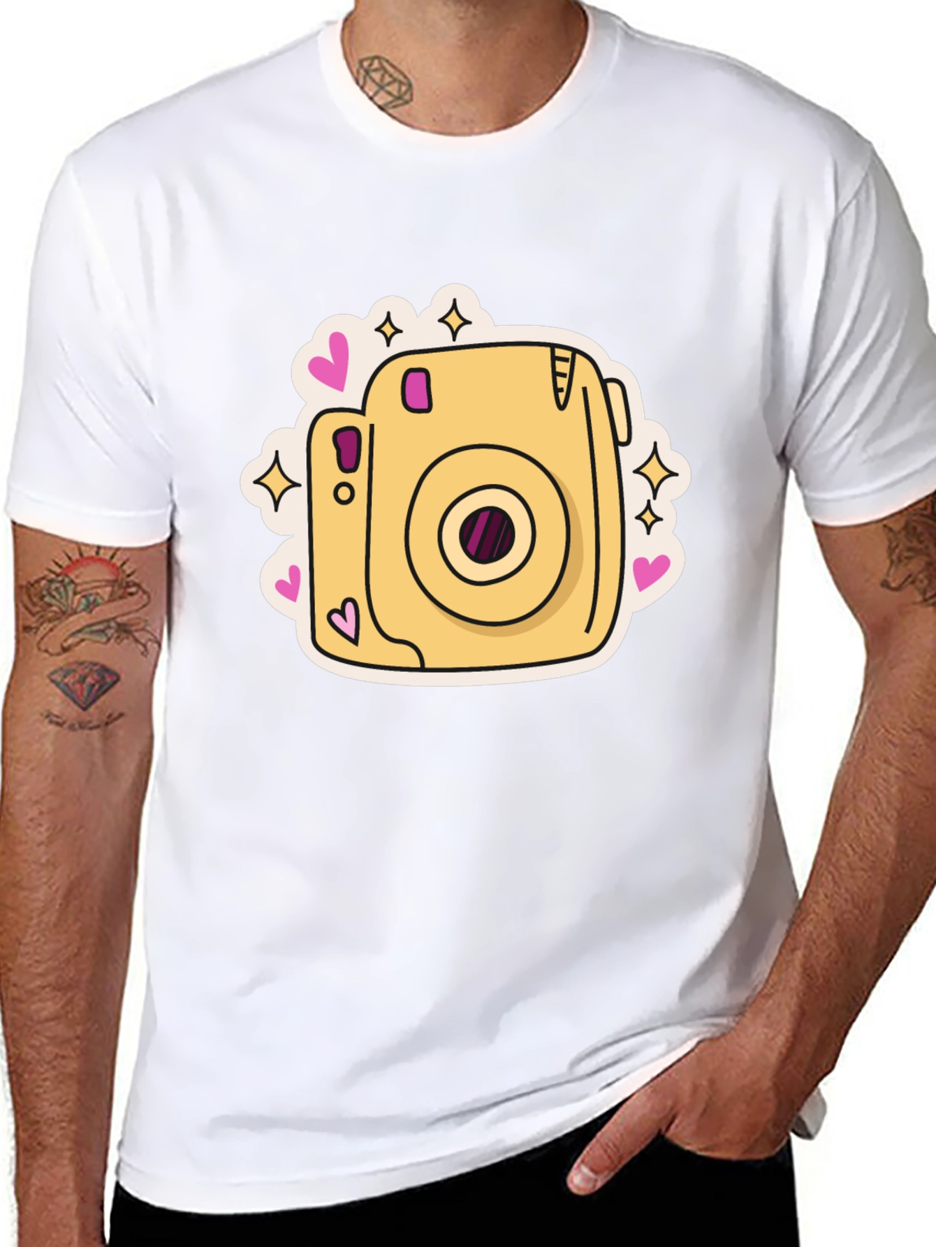 Retro Camera Graphic Tee - Trendy Aesthetic T-Shirt