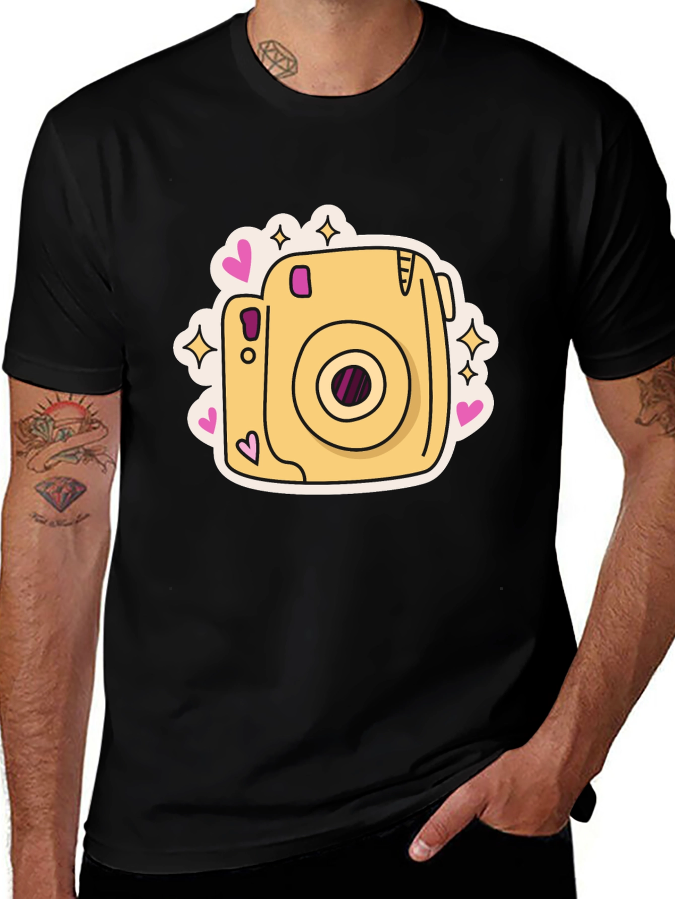 Retro Camera Graphic Tee - Trendy Aesthetic T-Shirt