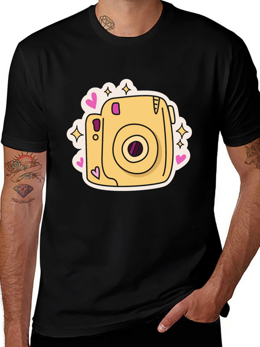 Retro Camera Graphic Tee - Trendy Aesthetic T-Shirt