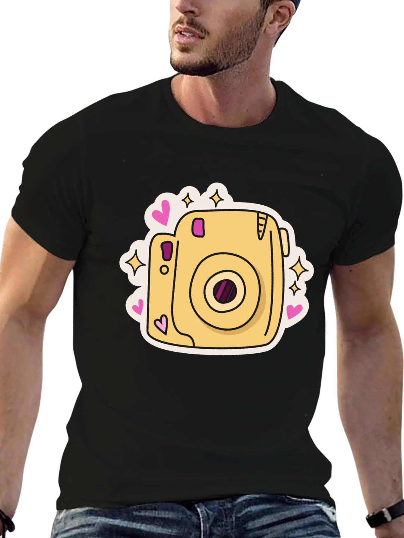 Retro Camera Graphic Tee - Trendy Aesthetic T-Shirt