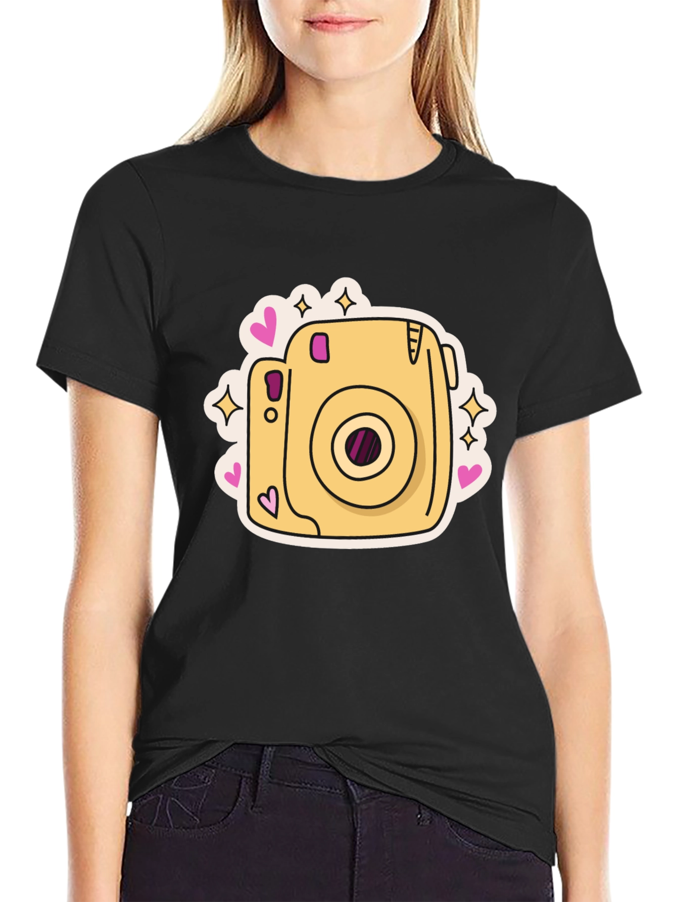 Retro Camera Graphic Tee - Trendy Aesthetic T-Shirt