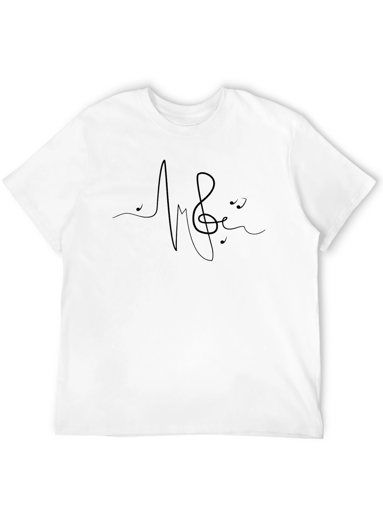 Music Heartbeat Black T-Shirt