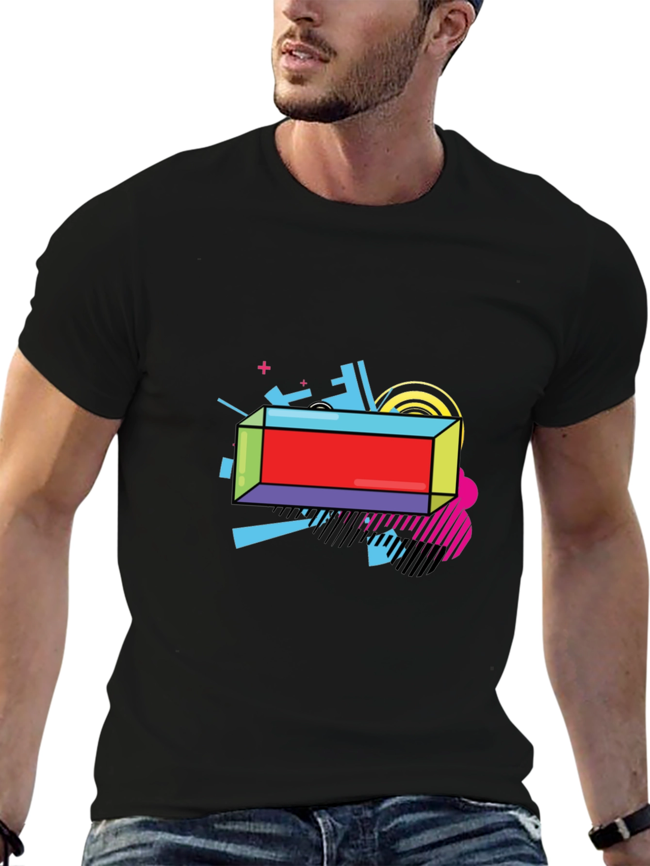 Retro Graphic Black T-Shirt