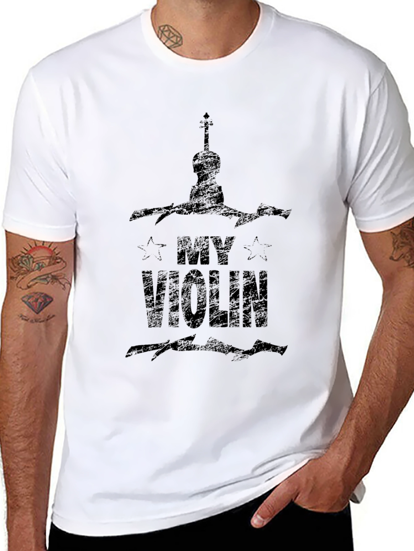 My Violin Black T-Shirt - Music Lover Tee