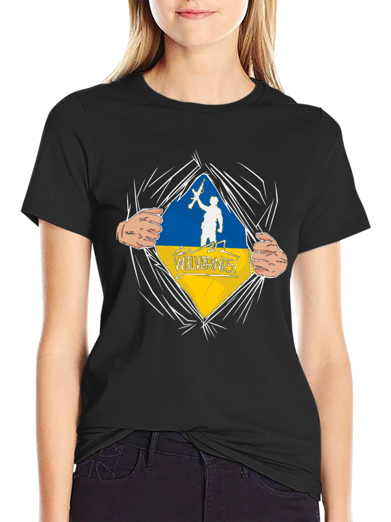 Ukraine Wolverines T-Shirt - Stand with Ukraine