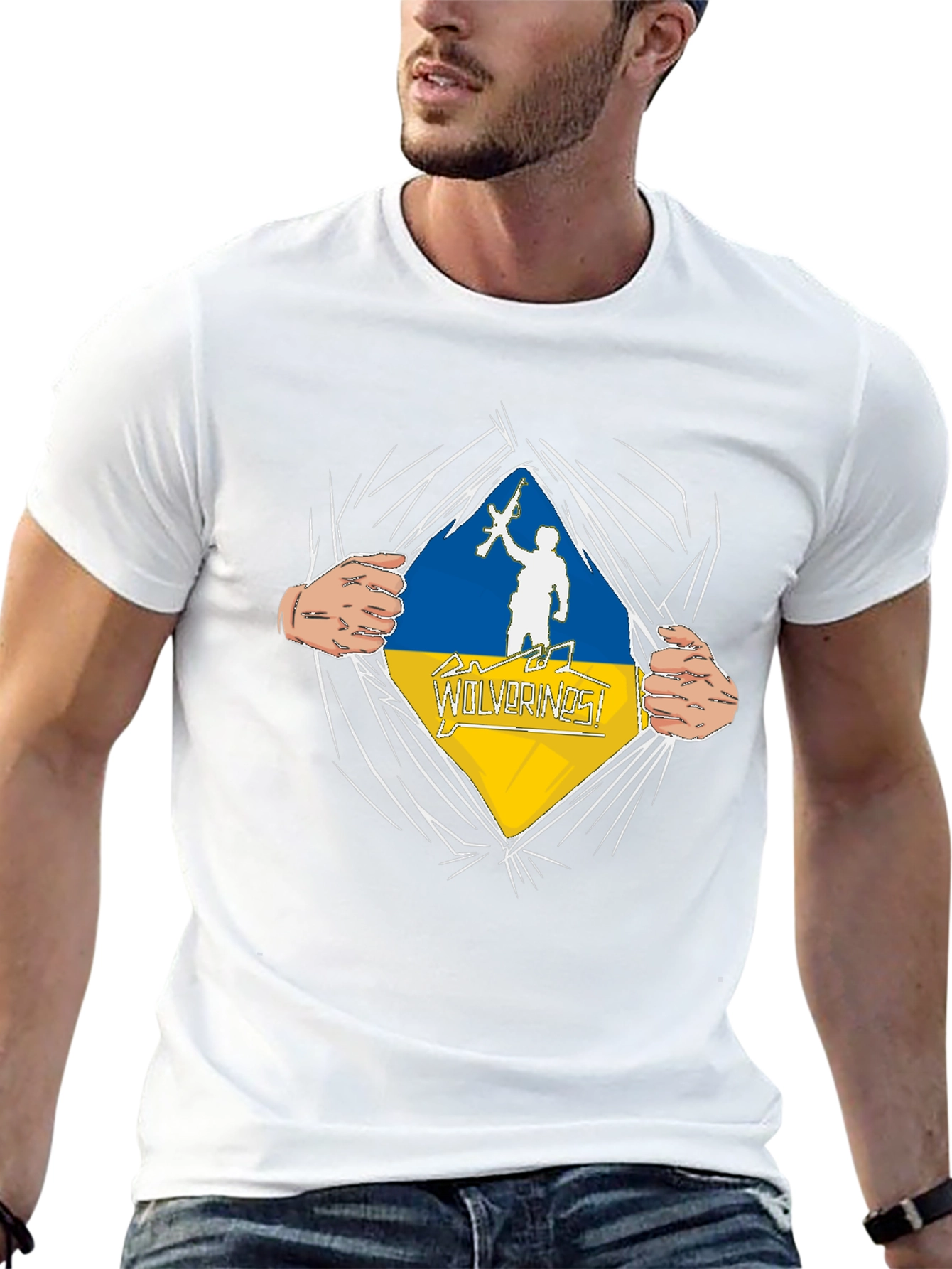 Ukraine Wolverines T-Shirt - Stand with Ukraine