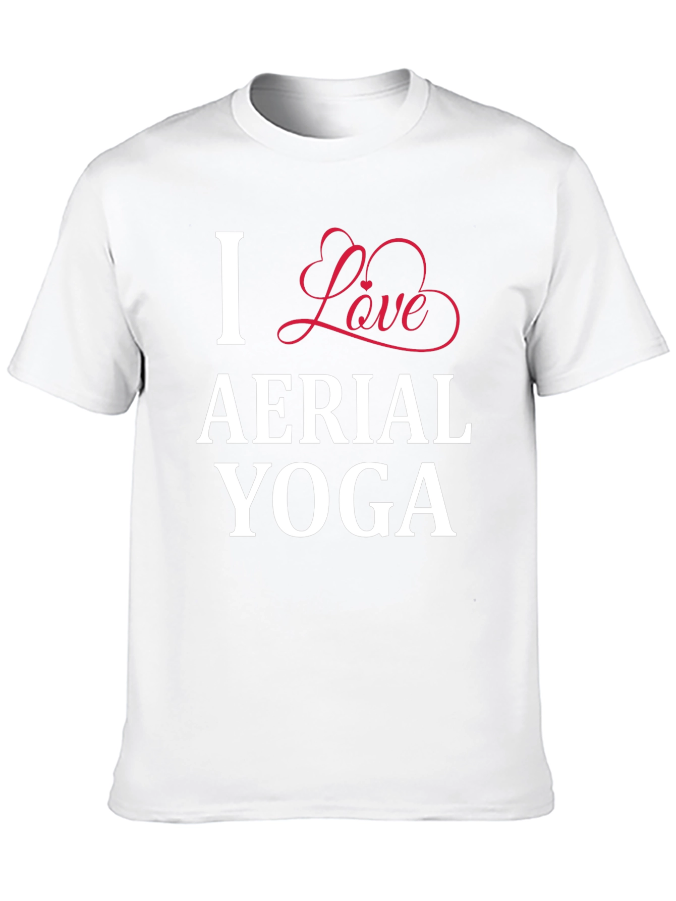 I Love Aerial Yoga T-Shirt - Black Cotton Tee