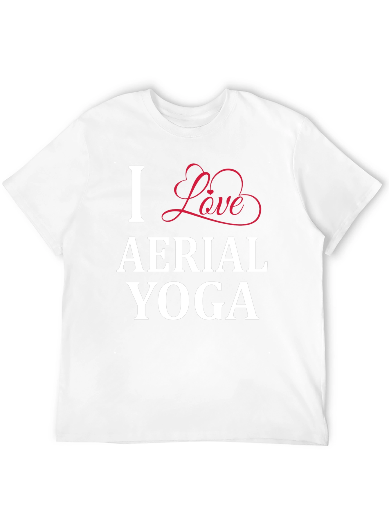 I Love Aerial Yoga T-Shirt - Black Cotton Tee