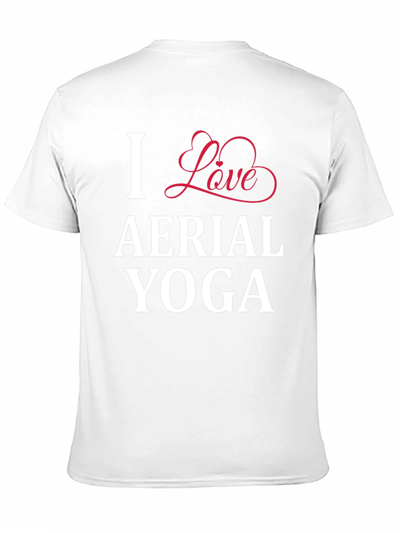 I Love Aerial Yoga T-Shirt - Black Cotton Tee