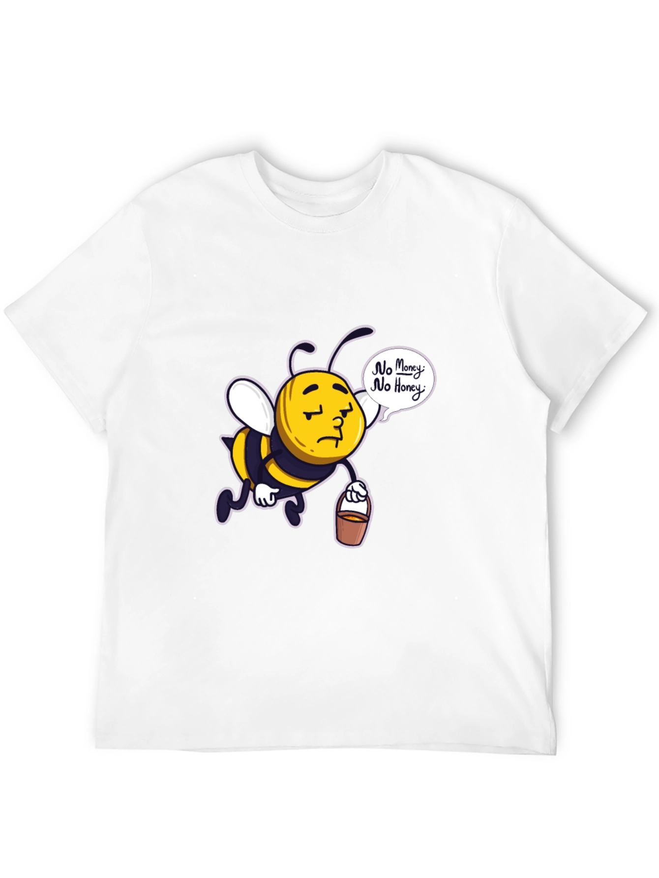 Sad Bee No Money No Honey Black T-Shirt