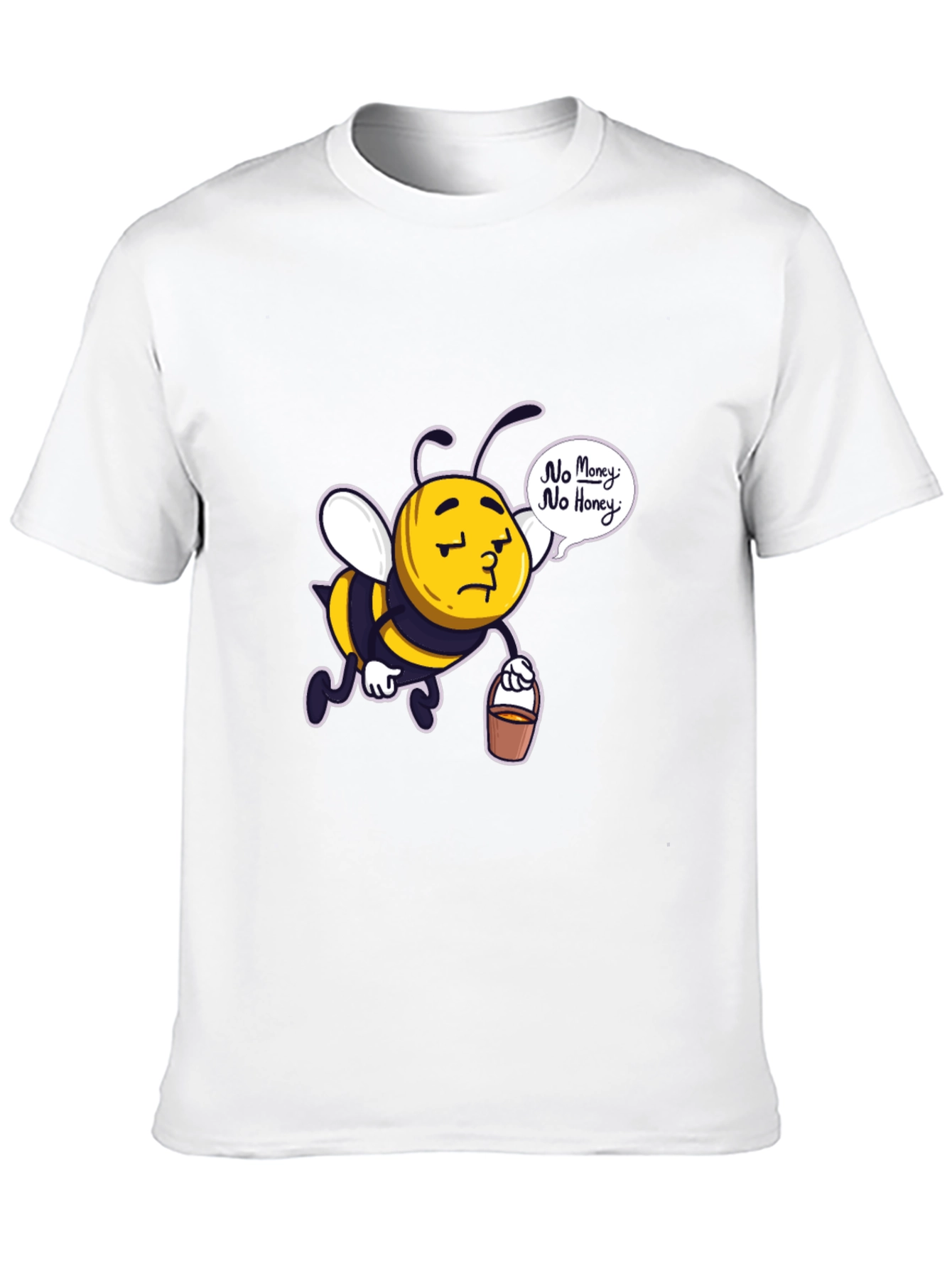 Sad Bee No Money No Honey Black T-Shirt