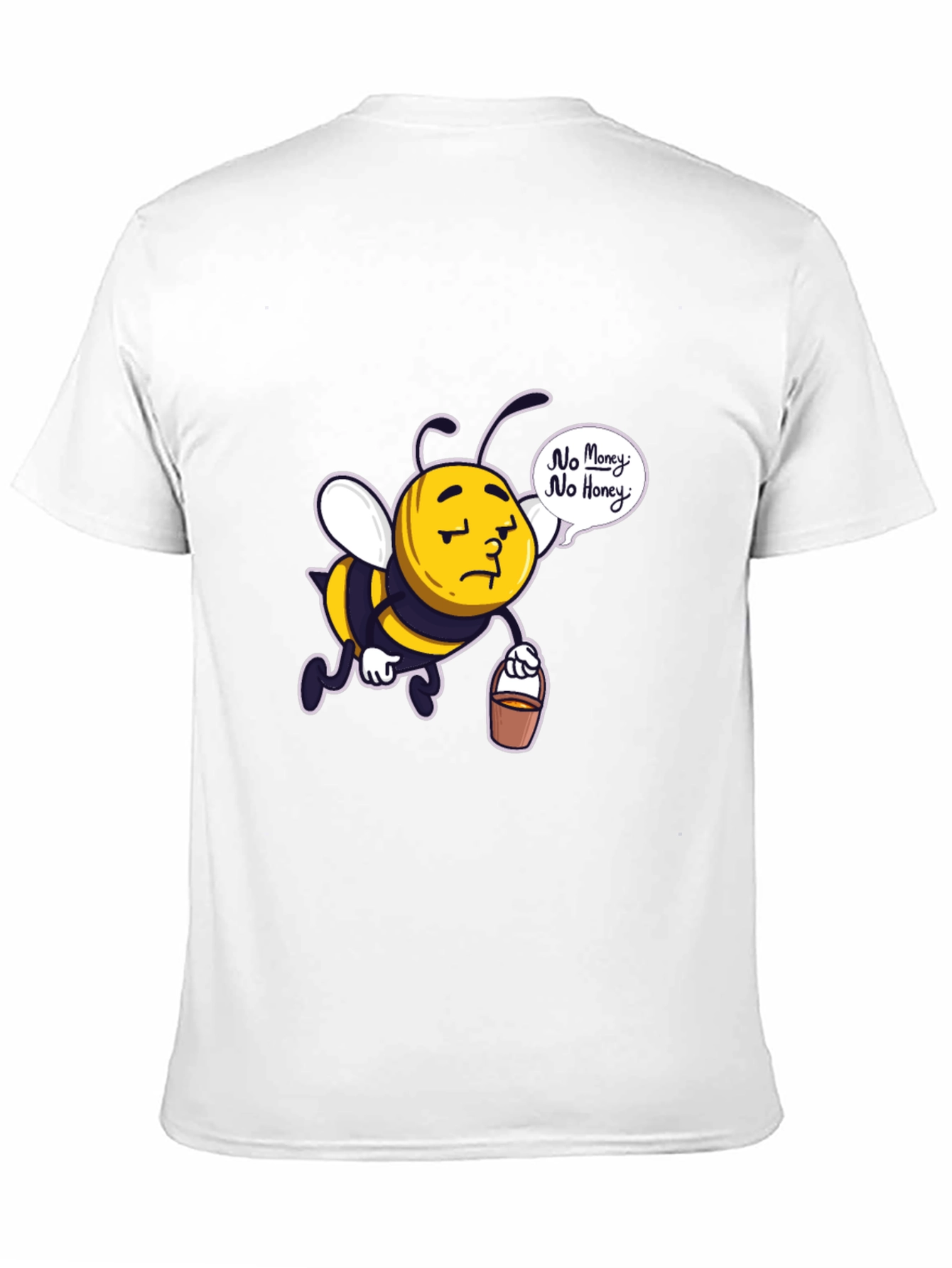 Sad Bee No Money No Honey Black T-Shirt